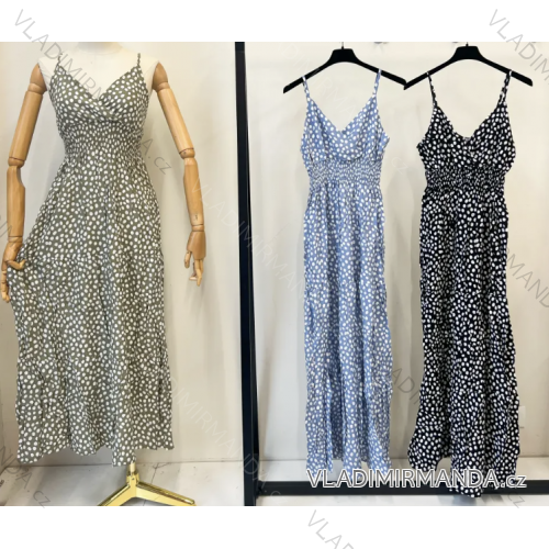 Langes trägerloses Sommerkleid für Damen (S/M EINHEITSGRÖSSE) INDIAN FASHION IMPEM23FW34-76