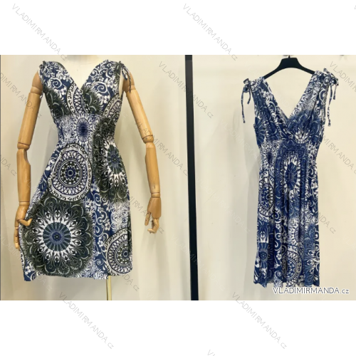 Ärmelloses Sommerkleid für Damen (S/M EINHEITSGRÖSSE) INDIAN FASHION IMPEM23FW81-5