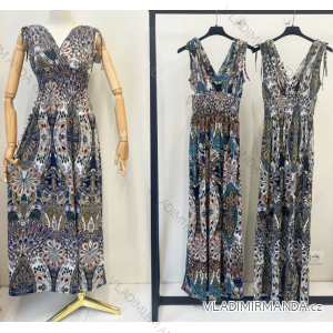 Ärmelloses langes Sommerkleid für Damen (S/M Einheitsgröße) INDIAN FASHION IMPEM23FW82-6