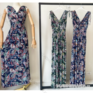Langes ärmelloses Sommerkleid für Damen (S/M EINHEITSGRÖSSE) INDIAN FASHION IMPEM23FW56-22