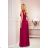 Langes elegantes Partykleid für Damen in Übergröße (4248) mit breiten Trägern FRENCH FASHION FMPEL23VELVETQS M blau