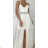 Langes Damen-Sommerkleid aus Spitze mit Trägern (S/M EINHEITSGRÖSSE) ITALIAN FASHION IMPBB238933ml