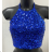 Ärmelloses, glitzerndes Pailletten-Crop-Top für Damen (Einheitsgröße S/M) ITALIAN FASHION IMPBB23O6292
