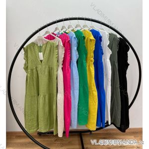 Ärmelloses Sommerleinenkleid für Damen (S/M EINHEITSGRÖSSE) ITALIAN FASHION IMWP232491