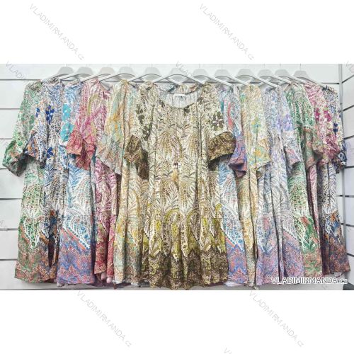 Damen-Sommerkleid mit 3/4-langen Ärmeln (Einheitsgröße S/M) ITALIAN FASHION IMWP232496