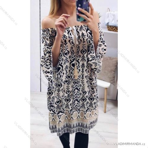 Damen-Sommerkleid „Carmen“ mit 3/4-Ärmeln (Einheitsgröße S/M) ITALIAN FASHION IMWAD232498