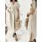 Sommer-Leinenkleid für Damen mit Gürtel, kurzärmelig (Einheitsgröße S/M) ITALIAN FASHION IMWAD232500
