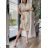 Sommer-Leinenkleid für Damen mit Gürtel, kurzärmelig (Einheitsgröße S/M) ITALIAN FASHION IMWAD232500