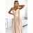 299-8 CHIARA elegantes Satin-Maxikleid mit Trägern – Gold