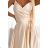 299-8 CHIARA elegantes Satin-Maxikleid mit Trägern – Gold