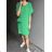 Kleid mit Tasche, Kurzarm, Damen, Übergröße (2XL/3XL ONE SIZE) ITALIAN FASHION IM423064/DUR rot