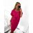 Kleid mit Tasche, Kurzarm, Damen, Übergröße (2XL/3XL ONE SIZE) ITALIAN FASHION IM423064/DUR rot