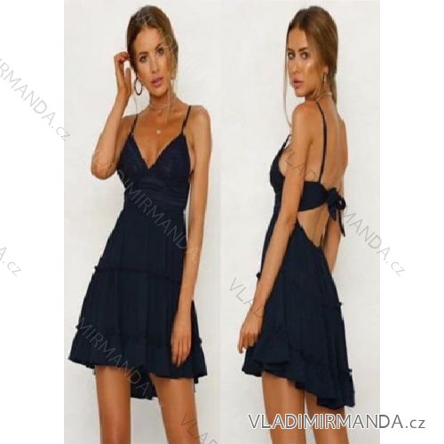 Šaty letní na ramínka dámské (S/M ONE SIZE) ITALSKÁ MÓDA IMWP222636 altrosa S/M