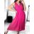 Overal společenské 3/4 nohaice bez rukávu dámský (S/M ONE SIZE) ITALSKÁ MÓDA IM323300 S/M lila