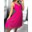 Elegantes Sommerkleid mit Trägern für Damen (Einheitsgröße S/M) ITALIAN FASHION IMPSH222053A/DU -   rot Ziegel -   S / M
