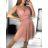 Šaty letní na ramínka dámské (S/M ONE SIZE) ITALSKÁ MÓDA IMPBB22B21841 S/M altrosa