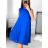 Langes Chiffon-Kurzarmkleid für Damen (S/M ONE SIZE) ITALIAN FASHION IMWGS231048