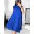 Langes Chiffon-Kurzarmkleid für Damen (S/M ONE SIZE) ITALIAN FASHION IMWGS231048