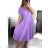 Kurzärmliges Sommerkleid für Damen (Einheitsgröße S/M) ITALIAN FASHION IMM23M20814 S/M hellblau