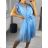 Damen-Sommerkleid mit kurzen Ärmeln (Einheitsgröße S/M) ITALIAN FASHION IM323355