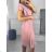Damen-Sommerkleid mit kurzen Ärmeln (Einheitsgröße S/M) ITALIAN FASHION IM323355