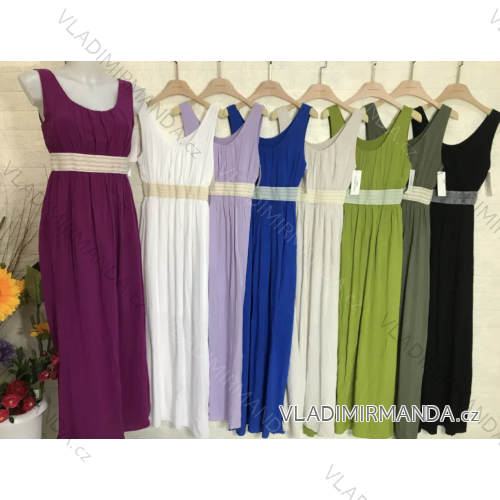 Langes, elegantes ärmelloses Damenkleid (S/M EINHEITSGRÖSSE) ITALIAN FASHION IMPGM231634
