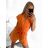 Damen-Sommeroverall mit kurzen Ärmeln (S/M ONE SIZE) ITALIAN FASHION IMWB23320/DU S/M orange