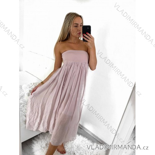 Langärmliges Tunika-Hemd (uni xl-3xl) ITALIENISCHE Mode IM720024 S/M hellrosa