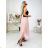 Langes Chiffon-Kurzarmkleid für Damen (S/M ONE SIZE) ITALIAN FASHION IMWGS231048