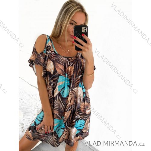 Kurzärmliges Sommerkleid für Damen (Einheitsgröße S/M) ITALIAN FASHION IMM23M20814