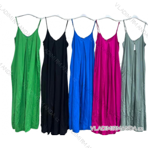 Langes Sommerkleid mit Trägern für Damen (S/M/L/XL ONE SIZE) ITALIAN FASHION IMD23489