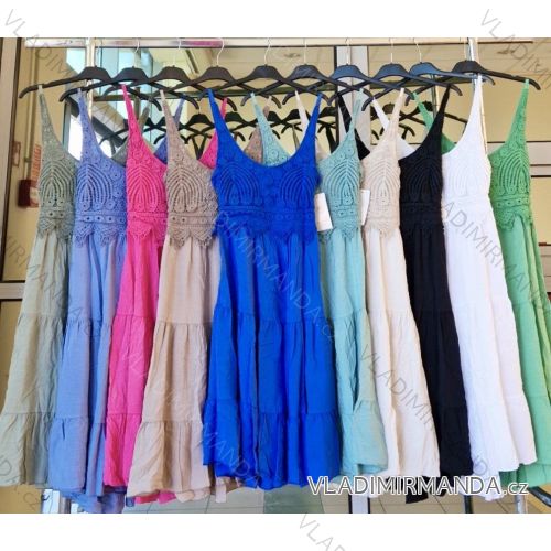 Sommerkleid Carmen aus Musselin für Damen (Einheitsgröße S/M) ITALIAN FASHION IMWE231506