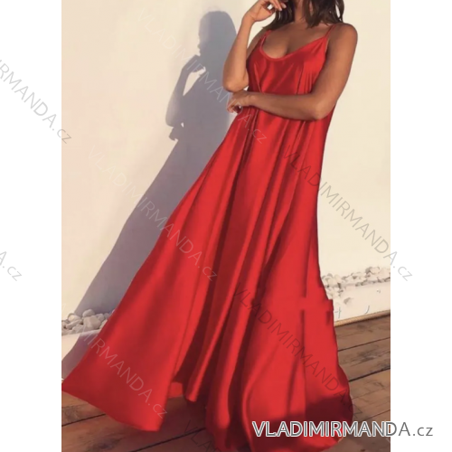 Langes Sommerkleid mit Trägern für Damen (S/M ONE SIZE) ITALIAN FASHION IMPBB24S3208