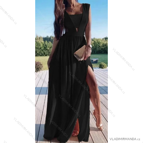 Langes ärmelloses Sommerkleid für Damen (Einheitsgröße S/M) ITALIAN FASHION IMPGM2312728