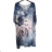 Kurzarm-Chiffonkleid für Damen in Übergröße (XL/2XL/3XL Einheitsgröße) ITALIAN FASHION IMN23002
