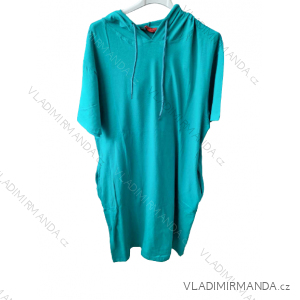 Klassisches Damenkleid mit Kapuze und kurzen Ärmeln (3XL-6XL) TURKISH FASHION TML233317