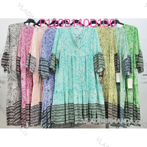 Shirt verlängert 3/4 Langarm Damen (L/XL/2XL ONE SIZE) ITALIAN FASHION IM423025