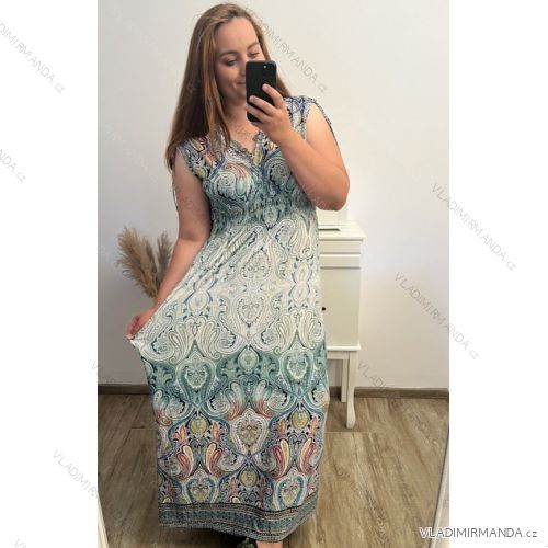 Damen Lang Kurzarm Kleid (S / M ONE SIZE) FRENCH FASHION FMB21008