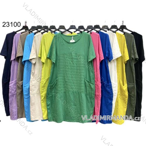 Kurzärmliges Damenkleid in Übergröße (3XL/4XL ONE SIZE) ITALIAN FASHION IMWT23201