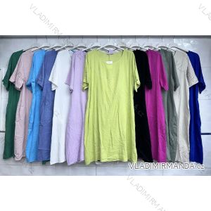 Damen-Sommerkleid mit kurzen Ärmeln (Einheitsgröße S/M) ITALIAN FASHION IMWC232590