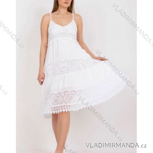 Langes Chiffon-Kurzarmkleid für Damen (S/M ONE SIZE) ITALIAN FASHION IMWGS231048
