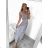 Ärmelloses langes Sommerkleid für Damen (M/L, XL/2XL) AINUOSI ITALIAN FASHION IMB23F908