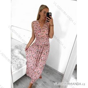 Ärmelloses langes Sommerkleid für Damen (M/L, XL/2XL) AINUOSI ITALIAN FASHION IMB23F908