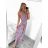 Ärmelloses langes Sommerkleid für Damen (M/L, XL/2XL) AINUOSI ITALIAN FASHION IMB23F908