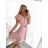Damen-Sommerkleid mit kurzen Ärmeln (Einheitsgröße S/M) ITALIAN FASHION IM323355