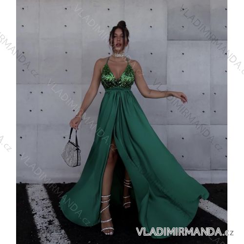 Langes, elegantes Partykleid mit funkelnden Pailletten für Damen (Einheitsgröße S/M) ITALIAN FASHION IMPLP2357580013