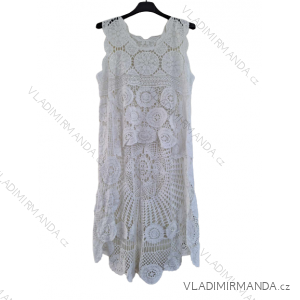 Langes Leinen-Hemdkleid für Damen mit langen Ärmeln (S/M ONE SIZE) ITALIAN FASHION IMPLI2272014