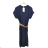 Damen-Sommerkleid mit Gürtel, kurzärmelig (S/M Einheitsgröße) ITALIAN FASHION IMPLI245904
