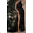 Langes, elegantes, ärmelloses Partykleid für Damen (Einheitsgröße S/M) ITALIAN FASHION IMPBB23B22586