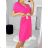 Damen-Sommerkleid mit Gürtel, kurzärmelig (S/M/L Einheitsgröße) ITALIAN FASHION IM323065